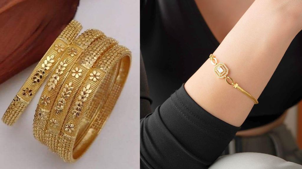 Gold Bangles for Women 14k