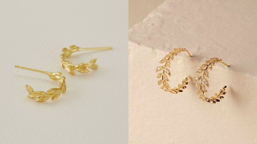 Half Hoop Earrings Gold