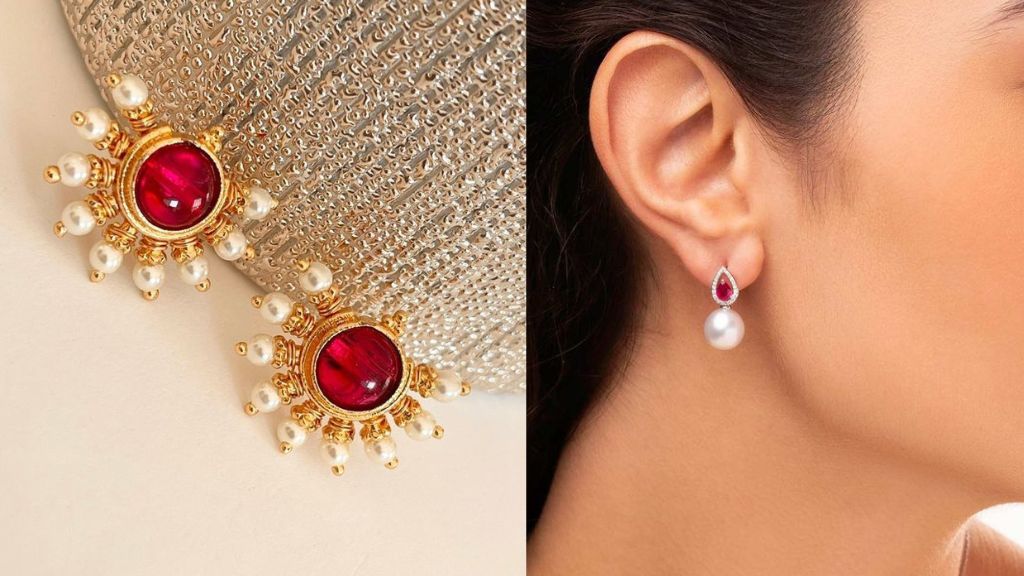 Red Stone Earrings