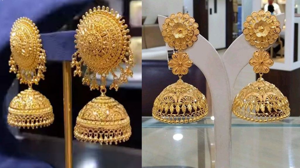 Latest Gold Jhumka Design