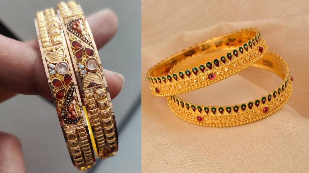 Gold Bangles for Women 14k