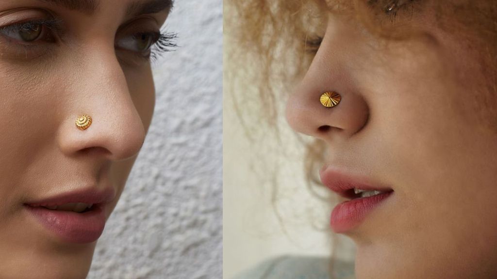 Gold Nose Pin for Girls Small