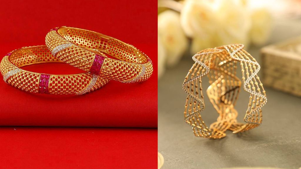 Gold Bangles for Women 14k